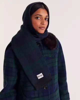 Cagoule Gigi tartan bleu et vert