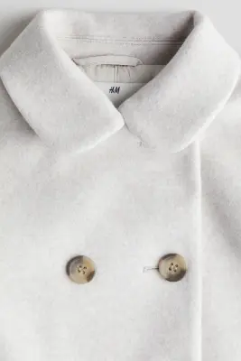 Manteau à fermeture croisée - Gris clair