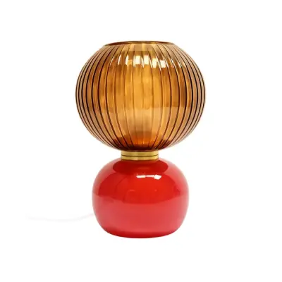 Lampe Boule Rouge Ambre