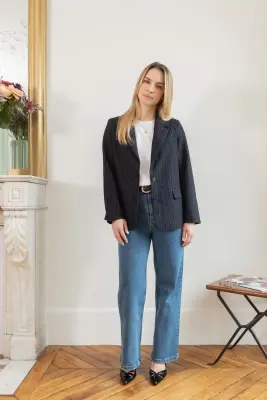 Veste Rosalind - marine rayures tennis