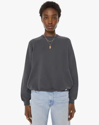Nouveau ! MOTHER Sweat The Biggie Concert Fadded Black -30%