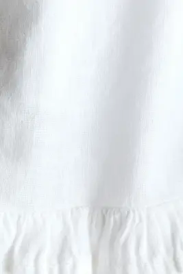 Short en lin mélangé - Blanc