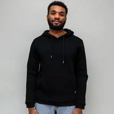 Hoodie Luc molletonné noir