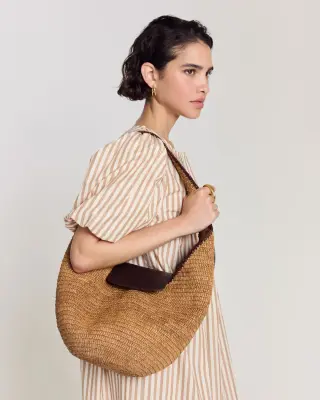 Panier Umbra raphia et chocolat