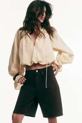 Short Bermuda en denim - Marron foncé