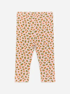 Legging côtelé - Rose/Oranges