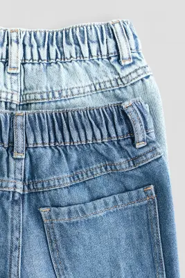 Lot de 2 shorts Loose Fit en denim - Bleu denim/bleu denim clair
