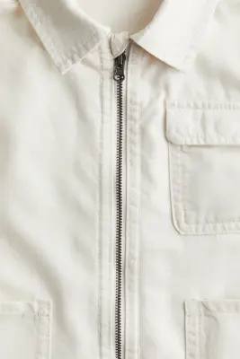 Veste oversize en twill - Blanc