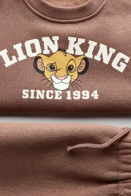Ensemble 2 pièces en molleton imprimé - Marron/Le Roi lion