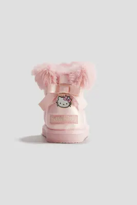 Bottines avec doublure duveteuse - Rose clair/Hello Kitty