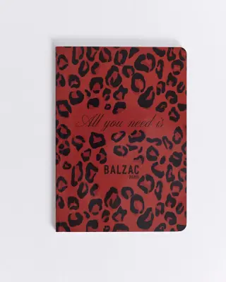 Carnet A5 léopard rouge All you need is