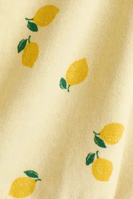 Gilet imprimé en maille fine - Jaune clair/citrons