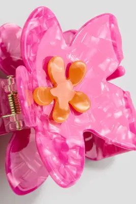 Pince à cheveux fleur - Rose