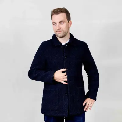 Veste en drap double-face laine 5F/4