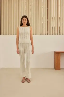 Pantalon Marbre écru
