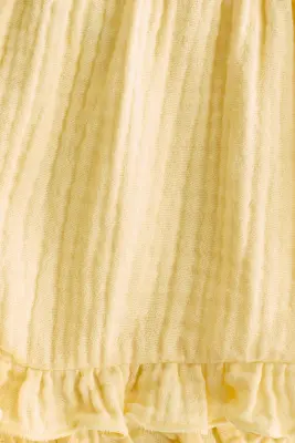 Short en mousseline de coton - Jaune