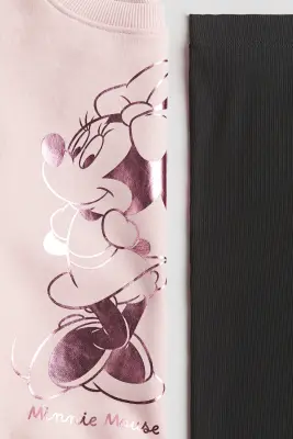 Ensemble 2 pièces avec sweat et legging - Rose clair/Minnie