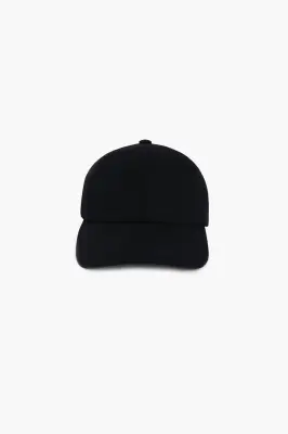 Casquette '6 panel' - Laine Noir