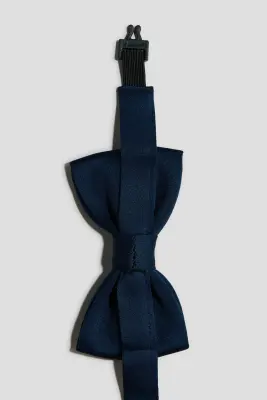 Nœud papillon en satin - Bleu marine