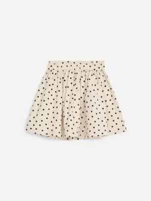 Jupe en velours côtelé - Beige/Noir