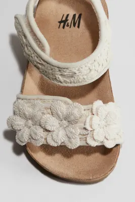 Sandales façon crochet - Beige clair