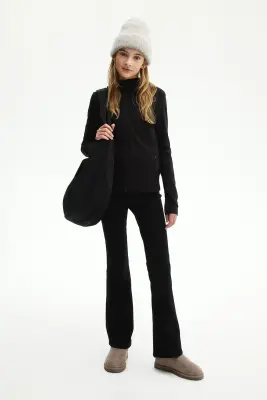 Legging de sport chaud et évasé ThermoMove™ - Noir