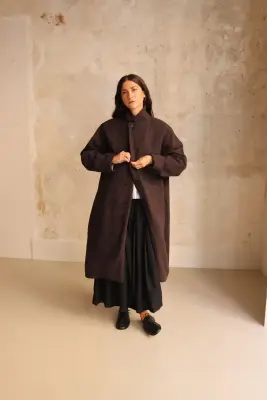 Bergfabel – MILLIE COAT BFWC221/ 261 – BROWN NAVY