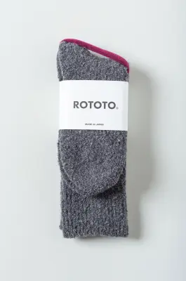 Rototo – MERINO BOUCLE SOCKS R1636 – D.GRAY