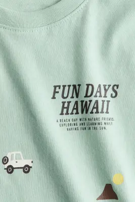 T-shirt imprimé - Vert clair/Fun Days