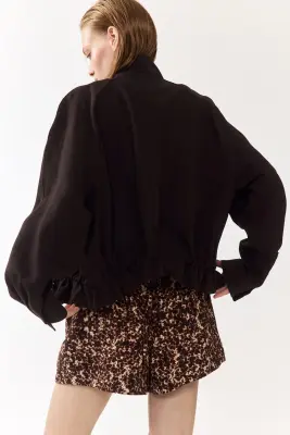 Short avec cordon de serrage - Marron/motif