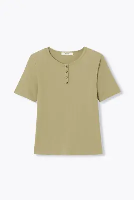 T-shirt en jersey côtelé