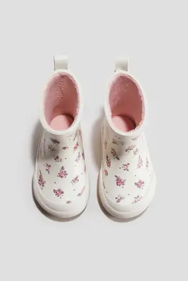 Bottes en caoutchouc - Crème/fleuri