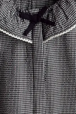 Collared dress - Noir/carreaux