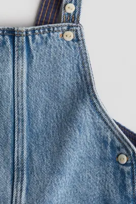 Salopette short en denim - Bleu denim