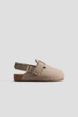 Sandales en tissu gratté - Beige