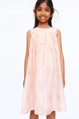 Robe trapèze - Rose clair/fleuri