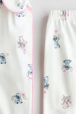 Pyjama en jersey à motif - Blanc/Lilo et Stitch