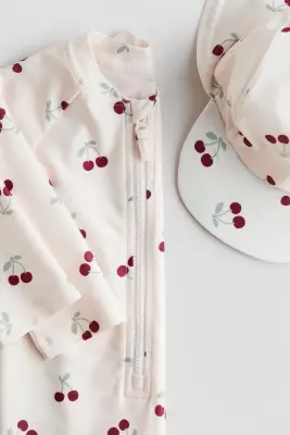 Ensemble de protection solaire UPF 50 - Rose clair/cerises