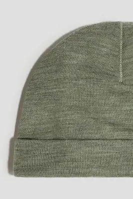 Bonnet en jersey de laine mérinos - Vert
