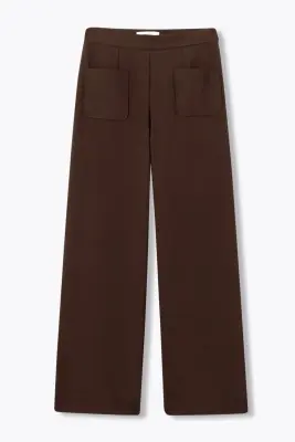 Pantalon large taille haute