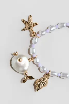 Charm bracelet - Blanc/doré