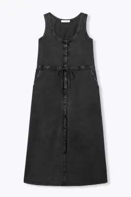 Robe-débardeur unie Femme