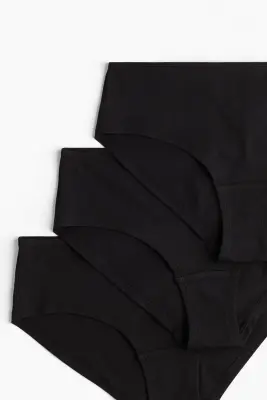 Lot de 10 culottes Hipster en coton - Black