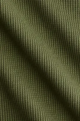 Ensemble 2 pièces en coton gaufré - Vert kaki