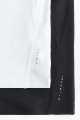 Lot de 2 T-shirts de sport Slim Fit DryMove™ - Noir/blanc