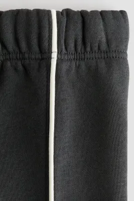 Pantalon jogger à l'intérieur brossé - Gris anthracite