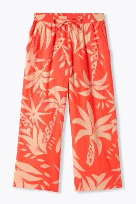 Pantalon large imprimé fluo