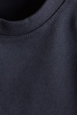 T-shirt loose en coton pima - Bleu marine