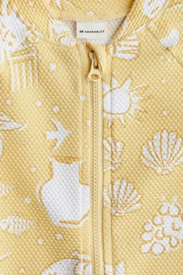 Maillot de bain UPF 50 - Jaune/coquillage