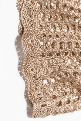 Chapeau façon crochet - Beige